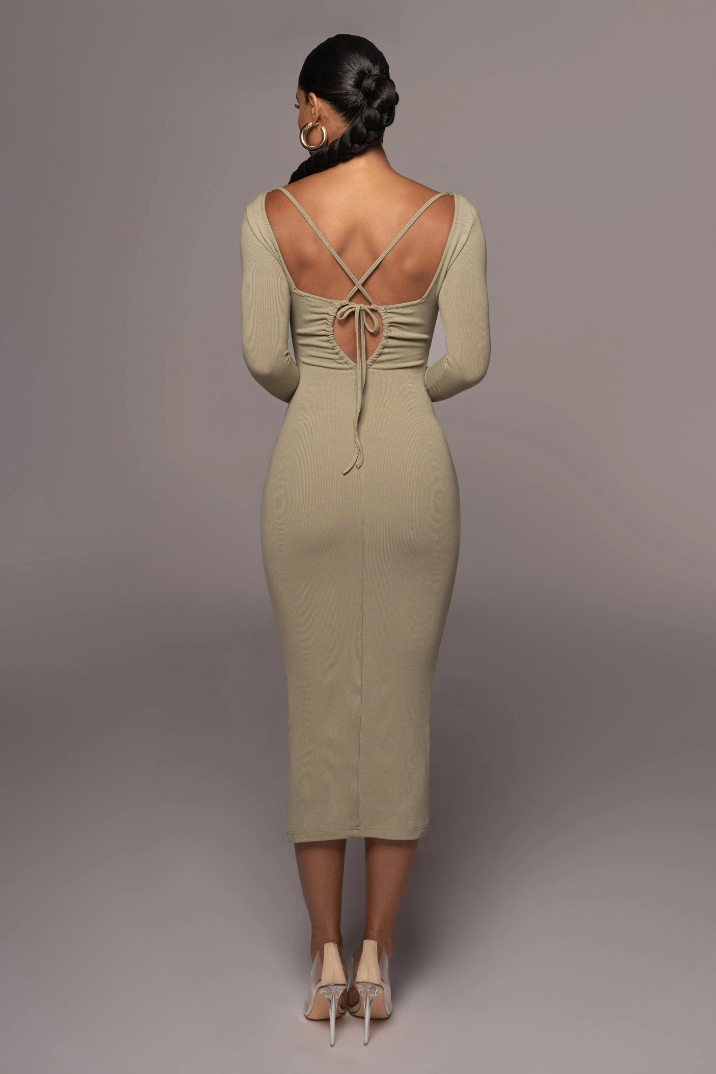 Olive Mesmerize Midi Dress 15 Olive Mesmerize Midi Dress - Image 13