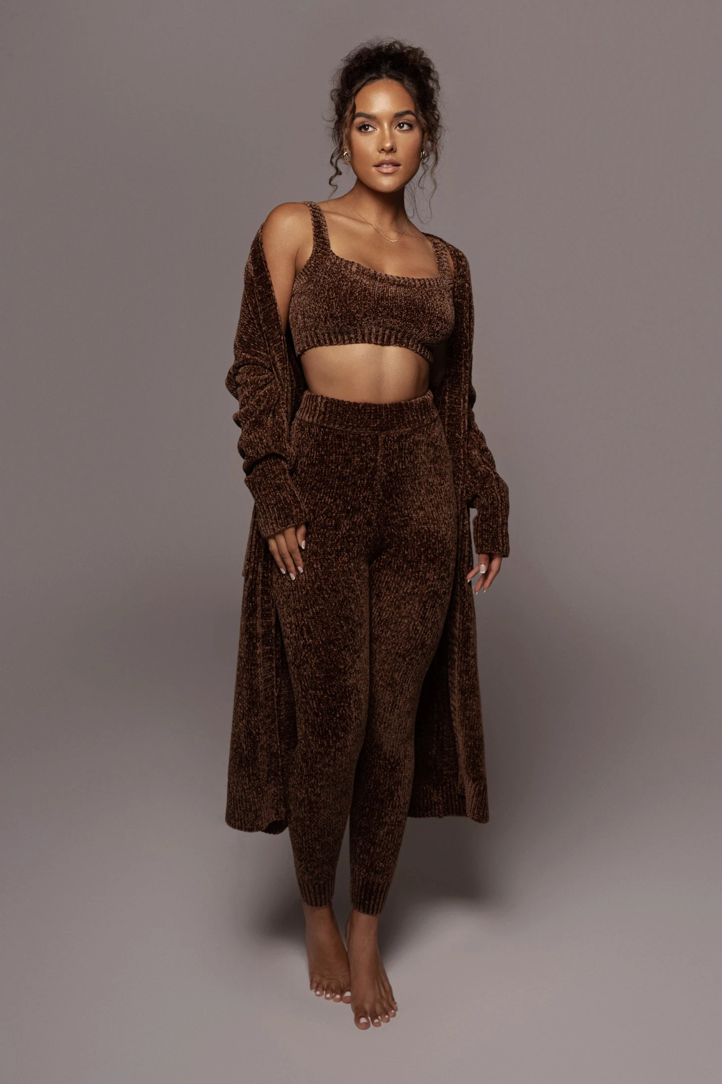 Chocolate Gemma Crop Chenille Top 15 Chocolate Gemma Crop Chenille Top - Image 13