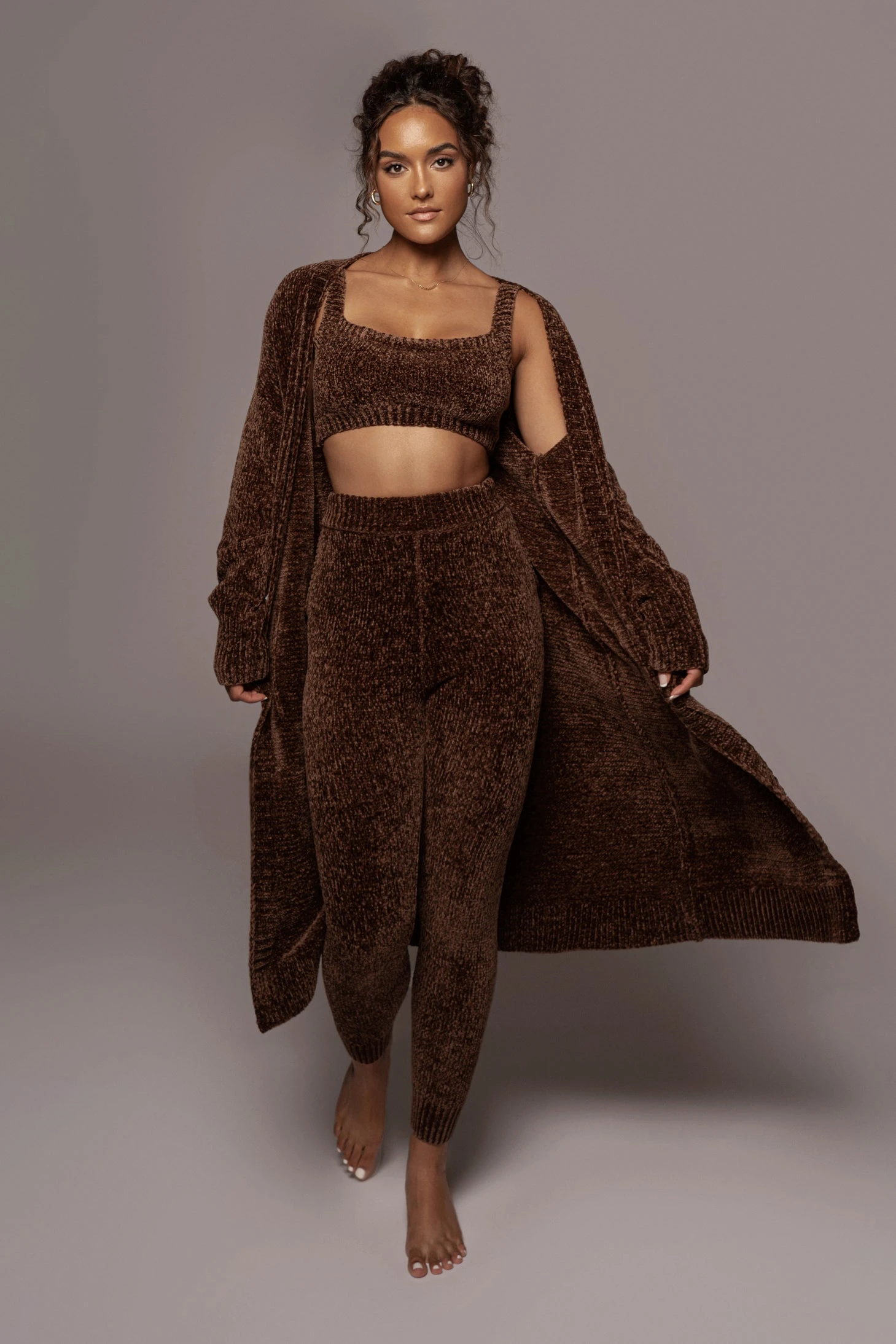 Chocolate Gemma Crop Chenille Top 12 Chocolate Gemma Crop Chenille Top - Image 10