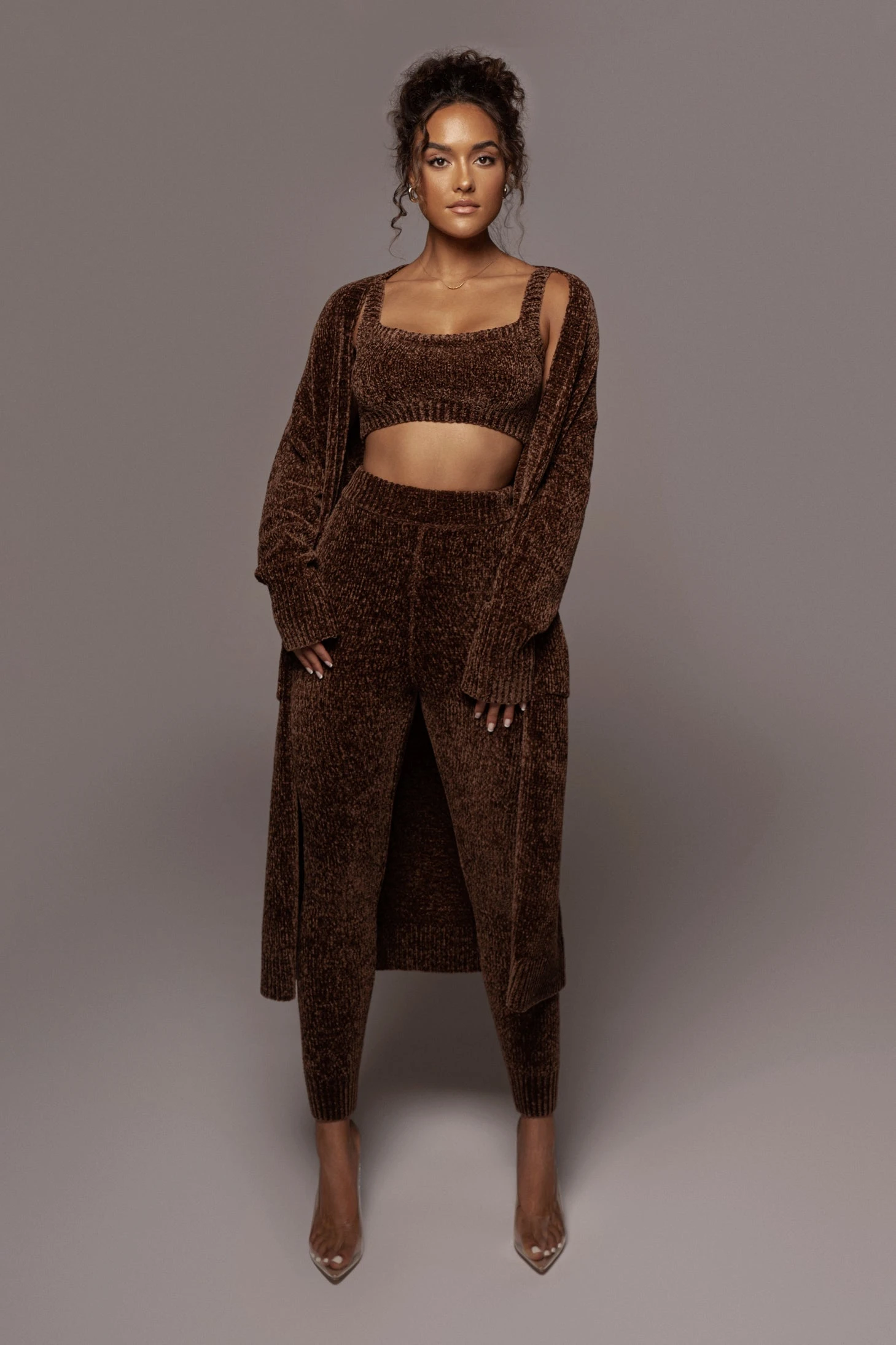 Chocolate Gemma Crop Chenille Top 8 Chocolate Gemma Crop Chenille Top - Image 6