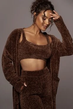 Chocolate Gemma Crop Chenille Top 35 Chocolate Gemma Crop Chenille Top -Jluxlabel Dress Shop PRODUCT SEPT272021 250