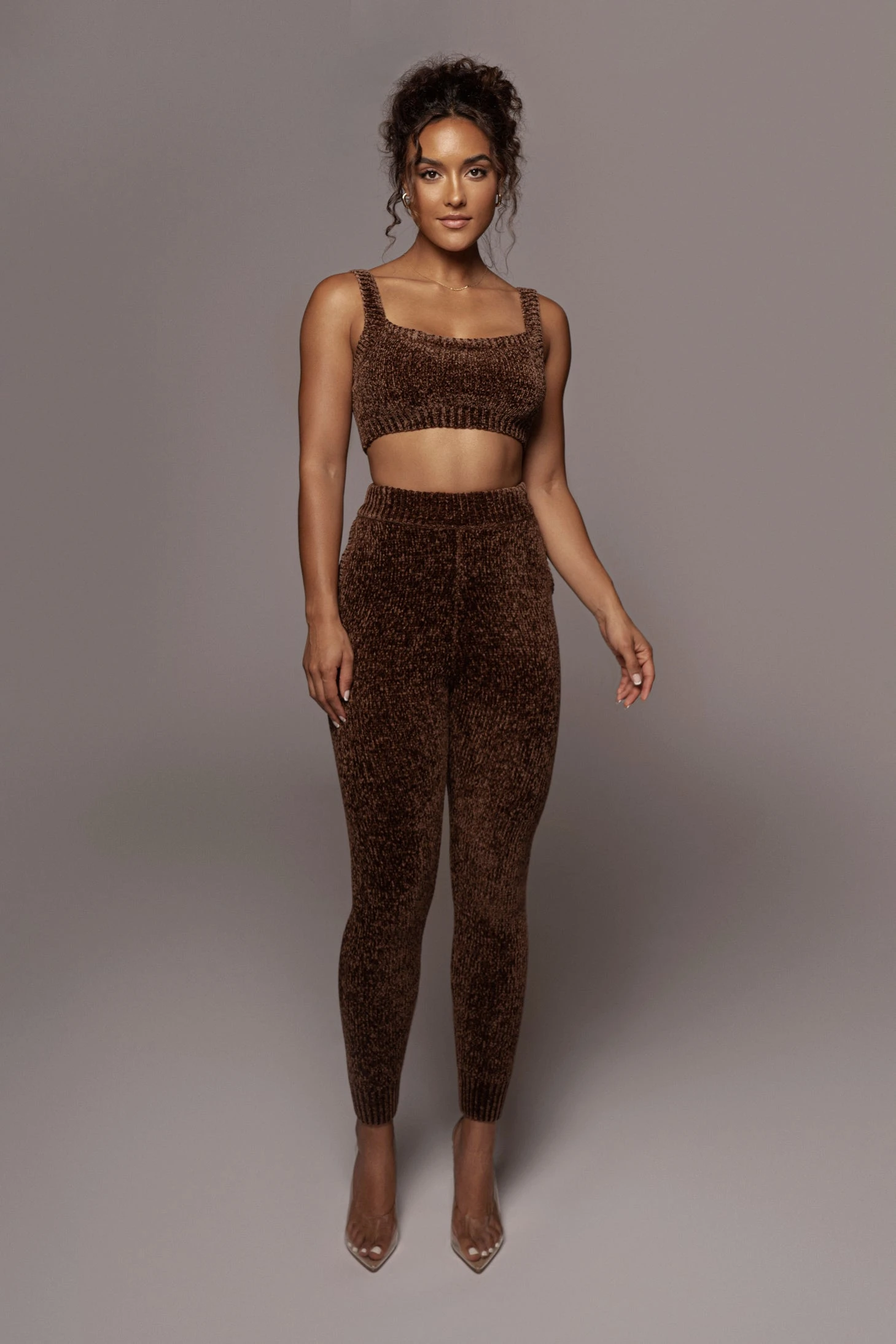Chocolate Gemma Crop Chenille Top 9 Chocolate Gemma Crop Chenille Top - Image 7