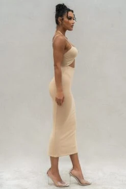 Beige Midnight Memories Midi Dress -Jluxlabel Dress Shop PRODUCT SEPT92022 KNITS 180