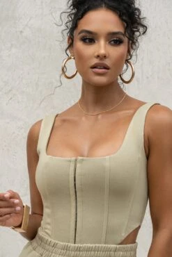 Moss More Than Friends Corset -Jluxlabel Dress Shop PRODUCT SEPT92022 KNITS 22