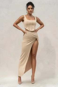 Beige More Than Friends Corset -Jluxlabel Dress Shop PRODUCT SEPT92022 KNITS 51