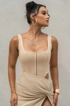 Beige More Than Friends Corset -Jluxlabel Dress Shop PRODUCT SEPT92022 KNITS 58