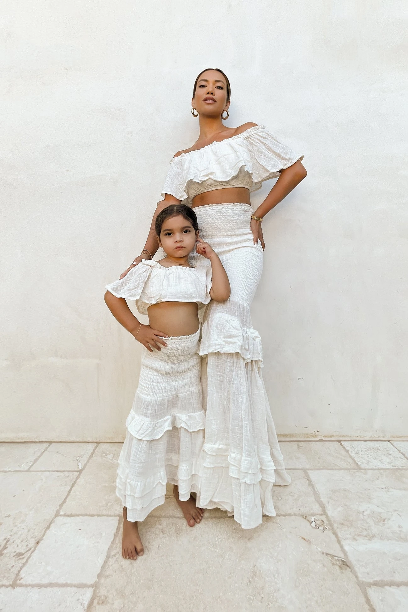 White Emily Ruffled Skirt Set 3 White Emily Ruffled Skirt Set