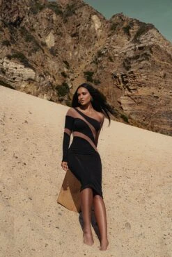 Black Eyes For You Midi Dress -Jluxlabel Dress Shop SUMMER32022 25