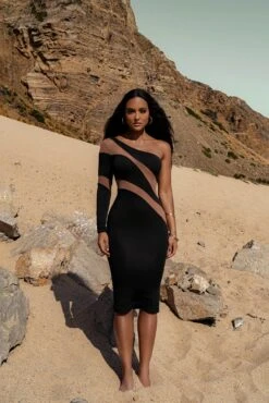 Black Eyes For You Midi Dress -Jluxlabel Dress Shop SUMMER32022 30