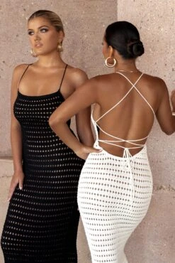 White Palmas Crochet Maxi Dress 38 White Palmas Crochet Maxi Dress -Jluxlabel Dress Shop SUMMER4 11