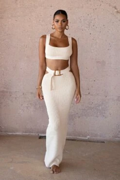 Ivory Nikole Ribbed Skirt Set 29 Ivory Nikole Ribbed Skirt Set -Jluxlabel Dress Shop SUMMER4 PRODUCT 18