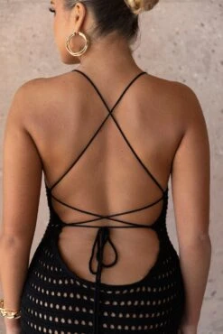 Black Palmas Crochet Maxi Dress 36 Black Palmas Crochet Maxi Dress -Jluxlabel Dress Shop SUMMER4 PRODUCT 73