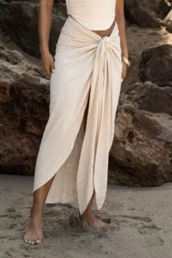 Natural Saylor Linen Sarong 27 Natural Saylor Linen Sarong -Jluxlabel Dress Shop SUMMER5 PART1 60 5dd140c4 c45c 4c6e bd1a c16d4a21f584
