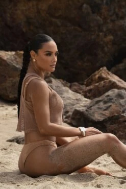 Sand Fishnet Crop Tank 21 Sand Fishnet Crop Tank -Jluxlabel Dress Shop SUMMER5 PART2 188