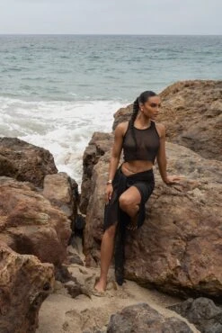 Black Fishnet Crop Tank -Jluxlabel Dress Shop SUMMER5 PART2 48 d3abdb63 ad36 4846 9b3f 422609ee773f