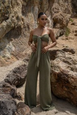 Olive Arya Two Piece Set -Jluxlabel Dress Shop SUMMER5 PART2 67