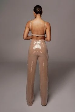 Tan Elowen Sequin Trousers 32 Tan Elowen Sequin Trousers -Jluxlabel Dress Shop VDAY2021 PRODUCT 191 2b6f5773 87a1 4ba4 ad6d 4b185041677f