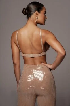 Tan Zinnia Sequin Bralette 16 Tan Zinnia Sequin Bralette -Jluxlabel Dress Shop VDAY2021 PRODUCT 192