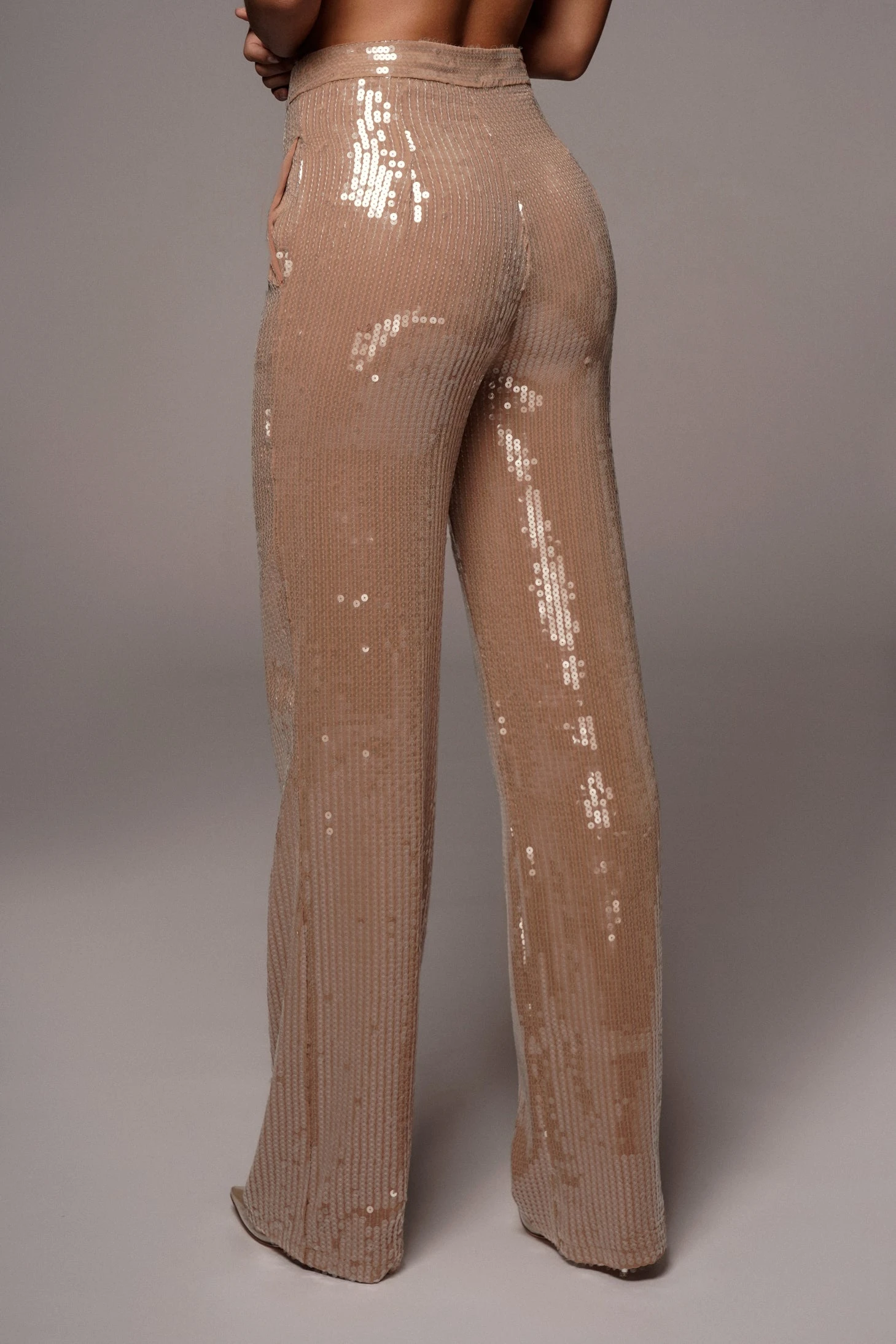 Tan Elowen Sequin Trousers 18 Tan Elowen Sequin Trousers - Image 16