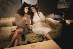 Gold/Black Untamed Slit Dress -Jluxlabel Dress Shop VDAY2022 6 Exposurecopy2