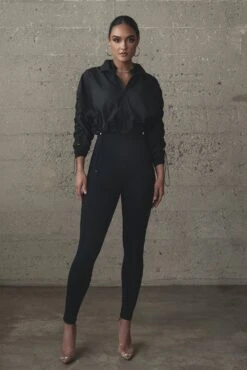 Black Galilea High Neck Jumpsuit -Jluxlabel Dress Shop WINTER2021 PART1 280