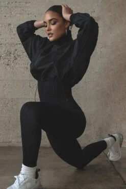 Black Galilea High Neck Jumpsuit -Jluxlabel Dress Shop WINTER2021 PART1 286