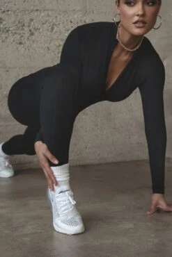 Black Galilea High Neck Jumpsuit -Jluxlabel Dress Shop WINTER2021 PART1 289