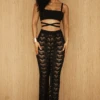 Noir Island Crochet Pants